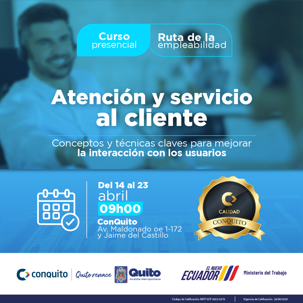 Atención y servicio al cliente