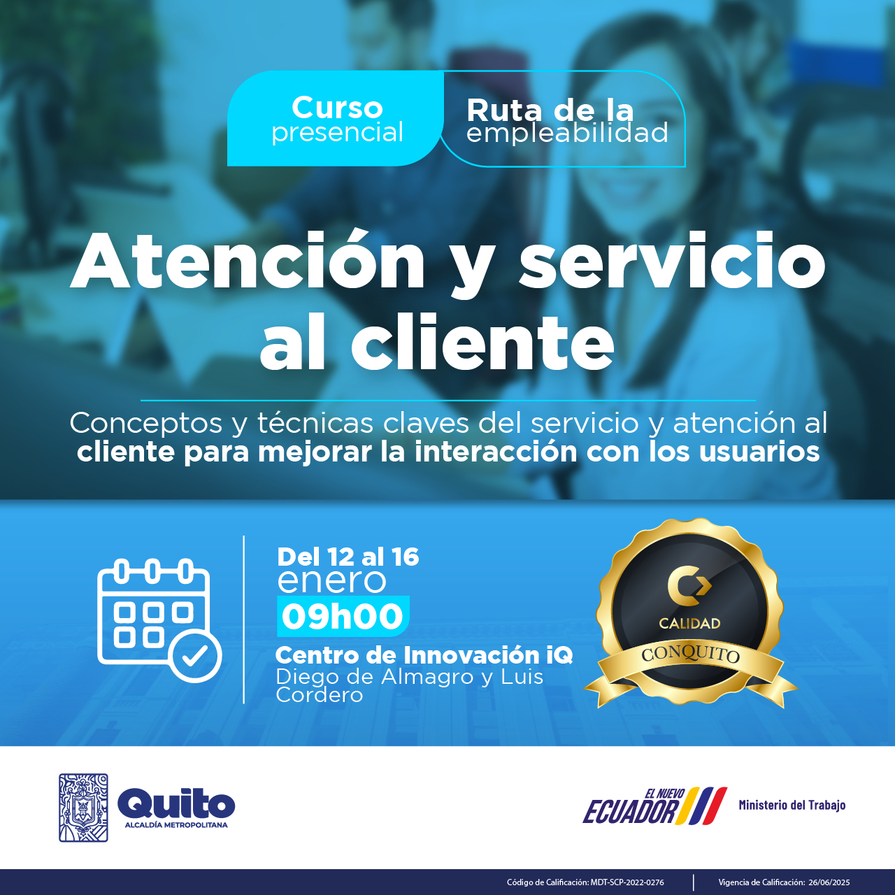 Atención y servicio al cliente