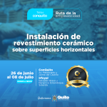Instalación de revestimiento cerámico sobre superficies horizontales