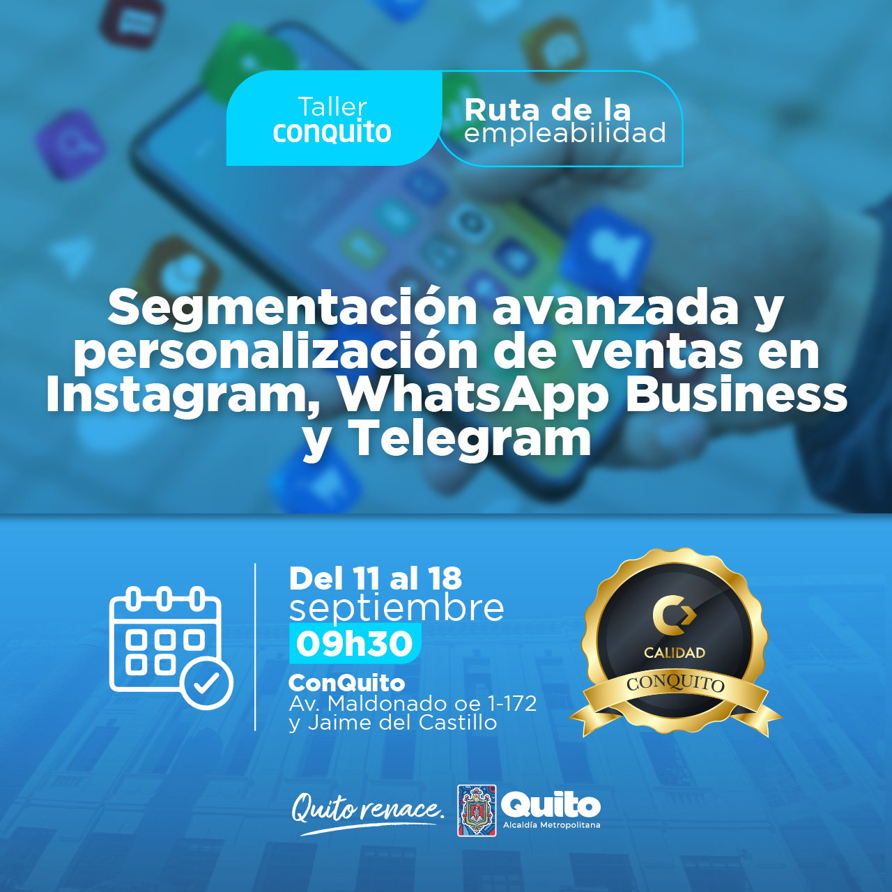 Segmentación avanzada y personalización de ventas en Instagram, WhatsApp Business y Telegram.