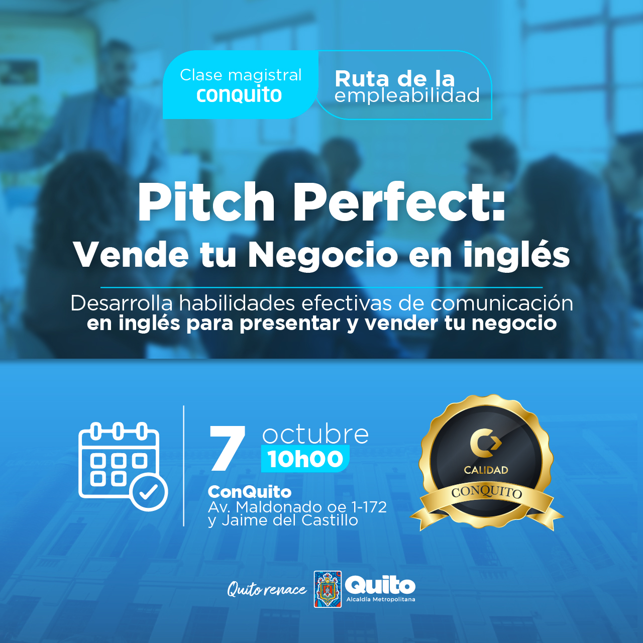 Pitch Perfect: Vende tu Negocio en inglés